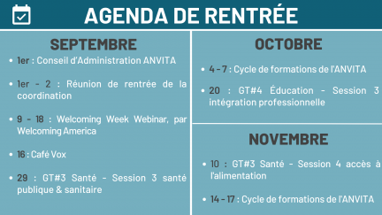 Newsletter visuel calendrier